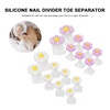 image:image32pcs Nail Polish Toe Stretcher Toe Separators Silicone Nail Art Finger Separators Toe Stretcher Manicure Pedicure Tools For Toes Finger Relaxing Cartoon Toe Separator Holding Finger SeparatorsDaisy Flower Style 16pcs