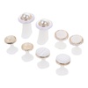 image:image32pcs Nail Polish Toe Stretcher Toe Separators Silicone Nail Art Finger Separators Toe Stretcher Manicure Pedicure Tools For Toes Finger Relaxing Cartoon Toe Separator Holding Finger SeparatorsPearl Shell 16pcs