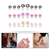 image:image32pcs Nail Polish Toe Stretcher Toe Separators Silicone Nail Art Finger Separators Toe Stretcher Manicure Pedicure Tools For Toes Finger Relaxing Cartoon Toe Separator Holding Finger SeparatorsFlower Style 24pcs