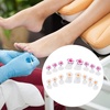 image:image32pcs Nail Polish Toe Stretcher Toe Separators Silicone Nail Art Finger Separators Toe Stretcher Manicure Pedicure Tools For Toes Finger Relaxing Cartoon Toe Separator Holding Finger SeparatorsFlower Style 16pcs