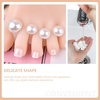 image:image32pcs Nail Polish Toe Stretcher Toe Separators Silicone Nail Art Finger Separators Toe Stretcher Manicure Pedicure Tools For Toes Finger Relaxing Cartoon Toe Separator Holding Finger SeparatorsColor 3