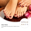 image:image32pcs Nail Polish Toe Stretcher Toe Separators Silicone Nail Art Finger Separators Toe Stretcher Manicure Pedicure Tools For Toes Finger Relaxing Cartoon Toe Separator Holding Finger SeparatorsPearl Shell 16pcs