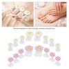 image:image32pcs Nail Polish Toe Stretcher Toe Separators Silicone Nail Art Finger Separators Toe Stretcher Manicure Pedicure Tools For Toes Finger Relaxing Cartoon Toe Separator Holding Finger SeparatorsDaisy Flower Style 16pcs
