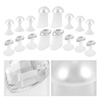 image:image32pcs Nail Polish Toe Stretcher Toe Separators Silicone Nail Art Finger Separators Toe Stretcher Manicure Pedicure Tools For Toes Finger Relaxing Cartoon Toe Separator Holding Finger SeparatorsPearls RHINESTONES 16pcs