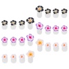 image:image32pcs Nail Polish Toe Stretcher Toe Separators Silicone Nail Art Finger Separators Toe Stretcher Manicure Pedicure Tools For Toes Finger Relaxing Cartoon Toe Separator Holding Finger SeparatorsFlower Style 24pcs