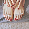 image:image32pcs Nail Polish Toe Stretcher Toe Separators Silicone Nail Art Finger Separators Toe Stretcher Manicure Pedicure Tools For Toes Finger Relaxing Cartoon Toe Separator Holding Finger SeparatorsColor 3