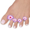 image:image32pcs Nail Polish Toe Stretcher Toe Separators Silicone Nail Art Finger Separators Toe Stretcher Manicure Pedicure Tools For Toes Finger Relaxing Cartoon Toe Separator Holding Finger SeparatorsFlower Style 16pcs