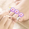image:image32pcs Nail Polish Toe Stretcher Toe Separators Silicone Nail Art Finger Separators Toe Stretcher Manicure Pedicure Tools For Toes Finger Relaxing Cartoon Toe Separator Holding Finger SeparatorsFlower Style 16pcs