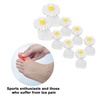 image:image32pcs Nail Polish Toe Stretcher Toe Separators Silicone Nail Art Finger Separators Toe Stretcher Manicure Pedicure Tools For Toes Finger Relaxing Cartoon Toe Separator Holding Finger SeparatorsDaisy Flower Style 16pcs