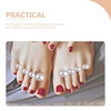 image:image32pcs Nail Polish Toe Stretcher Toe Separators Silicone Nail Art Finger Separators Toe Stretcher Manicure Pedicure Tools For Toes Finger Relaxing Cartoon Toe Separator Holding Finger SeparatorsColor 3