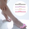 image:image32pcs Nail Polish Toe Stretcher Toe Separators Silicone Nail Art Finger Separators Toe Stretcher Manicure Pedicure Tools For Toes Finger Relaxing Cartoon Toe Separator Holding Finger SeparatorsAs Shown 32pcs