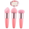 image:image3Pcs Makeup Sponge Beauty Foundation Blending Sponge Makeup Sponge Wedge Foundation Sponges with Handle Cosmetic Professional Beauty Sponge PinkPink