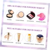 image:image3Pcs Makeup Sponge Beauty Foundation Blending Sponge Makeup Sponge Wedge Foundation Sponges with Handle Cosmetic Professional Beauty Sponge PinkPurple