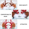 image:image4 Pairs Christmas Hair Clips Antlers Ears Hair Clip Christmas Reindeer Hair Clip Deer Horn Barrettes for Holiday