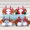 image:image4 Pairs Christmas Hair Clips Antlers Ears Hair Clip Christmas Reindeer Hair Clip Deer Horn Barrettes for Holiday