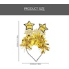 image:image4 Pieces 2024 HAPPPY NEW YEAR Headband New Year Hairbands Star Hair Hoop Headdress Christmas Hairbands New Year Eve Party Supplies