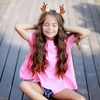image:image4 Pieces Christmas Headbands Christmas Reindeer Headband Antler Horn Headwear Reindeer Antler Headband for Women Girls Party Holiday