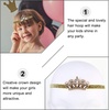 image:image4pcs Girl Rhinestone Crown Headbands Princess Tiara Crown Headwrap Headdress Hair Hoop Hair Accessories for Christmas Birthday Party