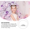 image:image4pcs Girl Rhinestone Crown Headbands Princess Tiara Crown Headwrap Headdress Hair Hoop Hair Accessories for Christmas Birthday Party