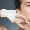 image:imageBeaupretty 1 Pair Lace Trim Manicure Gloves Nail Art Decoration Lace Hand Cuff Elastic Wrist Cuffs Fingerless Wrist Cuffs Emptiness Fake Sleeves Bracelet Wrist Cover