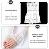 image:imageBeaupretty 1 Pair Lace Trim Manicure Gloves Nail Art Decoration Lace Hand Cuff Elastic Wrist Cuffs Fingerless Wrist Cuffs Emptiness Fake Sleeves Bracelet Wrist Cover
