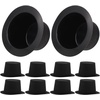 image:imageBeaupretty 10Pcs Mini Black Plastic Top Hats Christmas Party Snowman Miniature Hats for Dollhouse Crafts Holiday Decorations