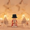 image:imageBeaupretty 10Pcs Mini Black Plastic Top Hats Christmas Party Snowman Miniature Hats for Dollhouse Crafts Holiday Decorations