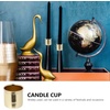 image:imageBeaupretty 10pcs Metal Candle Cups Candle Holders Use with Menorah Candelabra Fit Standard Tapered Wax Candles Votive Pegs for Lamp or Candle Making ProjectsBronze