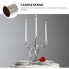 image:imageBeaupretty 10pcs Metal Candle Cups Candle Holders Use with Menorah Candelabra Fit Standard Tapered Wax Candles Votive Pegs for Lamp or Candle Making ProjectsSilver
