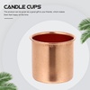 image:imageBeaupretty 10pcs Metal Candle Cups Candle Holders Use with Menorah Candelabra Fit Standard Tapered Wax Candles Votive Pegs for Lamp or Candle Making ProjectsRed Bronze