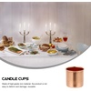 image:imageBeaupretty 10pcs Metal Candle Cups Candle Holders Use with Menorah Candelabra Fit Standard Tapered Wax Candles Votive Pegs for Lamp or Candle Making ProjectsRed Bronze