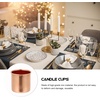 image:imageBeaupretty 10pcs Metal Candle Cups Candle Holders Use with Menorah Candelabra Fit Standard Tapered Wax Candles Votive Pegs for Lamp or Candle Making ProjectsRed Bronze