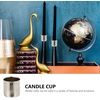 image:imageBeaupretty 10pcs Metal Candle Cups Candle Holders Use with Menorah Candelabra Fit Standard Tapered Wax Candles Votive Pegs for Lamp or Candle Making ProjectsSilver