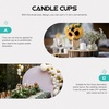 image:imageBeaupretty 10pcs Metal Candle Cups Candle Holders Use with Menorah Candelabra Fit Standard Tapered Wax Candles Votive Pegs for Lamp or Candle Making ProjectsRed Bronze
