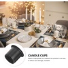 image:imageBeaupretty 10pcs Metal Candle Cups Candle Holders Use with Menorah Candelabra Fit Standard Tapered Wax Candles Votive Pegs for Lamp or Candle Making ProjectsBlack