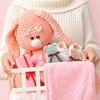 image:imageBeaupretty 12 Pcs Bear Shaped Coral Fleece Wash Cloths Soft Hand Towels with Transparent Bags for Party Favors Wedding Baby Shower