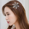 image:imageBeaupretty 12pcs Christmas Hair clips Alloy Snowflake Bobby Pins Crystal Rhinestone Winter Hair Barrettes Accessories for Women GirlsAs Shown