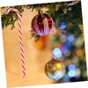 image:imageBeaupretty 18PCS Mini Christmas Tree Candy Cane Candy Cane Decoration Candy Cane Ornaments Christmas Tree Decoration for Xmas Holiday PartyRed