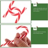 image:imageBeaupretty 18PCS Mini Christmas Tree Candy Cane Candy Cane Decoration Candy Cane Ornaments Christmas Tree Decoration for Xmas Holiday PartyRed