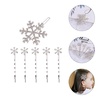 image:imageBeaupretty 18pcs Snowflake Hair Clips Christmas Crystal Hair Pins Snowflake Bobby Pins Rhinestones Hair Clips for Women Girls Silver