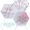 image:imageBeaupretty 18pcs Snowflake Hair Clips Christmas Crystal Hair Pins Snowflake Bobby Pins Rhinestones Hair Clips for Women Girls Silver