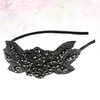 image:imageBeaupretty 1920 Headband Vintage Beads Party Hair Accessory Lightweight Wedding Bride Headdress Performance Hairband Retro Flapper DesignBlack 1