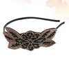 image:imageBeaupretty 1920 Headband Vintage Beads Party Hair Accessory Lightweight Wedding Bride Headdress Performance Hairband Retro Flapper DesignBlack