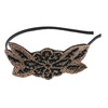 image:imageBeaupretty 1920 Headband Vintage Beads Party Hair Accessory Lightweight Wedding Bride Headdress Performance Hairband Retro Flapper DesignBlack
