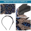 image:imageBeaupretty 1920 Headband Vintage Beads Party Hair Accessory Lightweight Wedding Bride Headdress Performance Hairband Retro Flapper DesignBlue