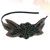 image:imageBeaupretty 1920 Headband Vintage Beads Party Hair Accessory Lightweight Wedding Bride Headdress Performance Hairband Retro Flapper DesignGreen
