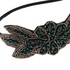 image:imageBeaupretty 1920 Headband Vintage Beads Party Hair Accessory Lightweight Wedding Bride Headdress Performance Hairband Retro Flapper DesignGreen