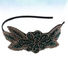 image:imageBeaupretty 1920 Headband Vintage Beads Party Hair Accessory Lightweight Wedding Bride Headdress Performance Hairband Retro Flapper DesignGreen