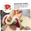 image:imageBeaupretty 1pc Christmas Hair Tie Xmas Scrunchies with Bell Holiday Hair Ties Christmas Hair Band Hair Accessories for Girls Stretch Headbands for Women Hair Accessories Ponytail Holders