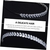 image:imageBeaupretty 1pc Crystal Leaf Headband Zircon Bride Headband Rhinestones Hairband Womens Hair Accessories for Wedding Women